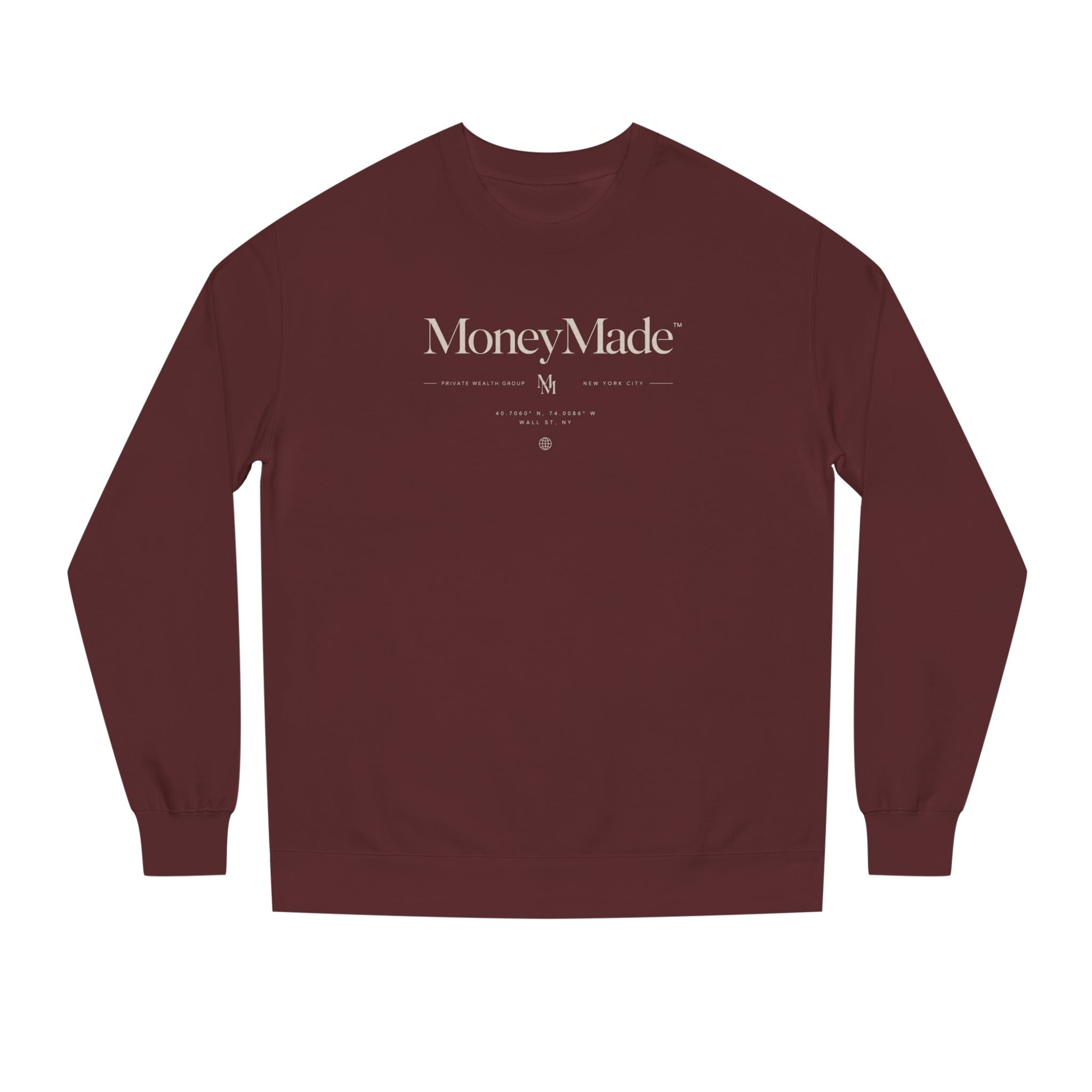 MoneyMade Crewneck Sweatshirt — Minimalist Logo Financial Streetwear