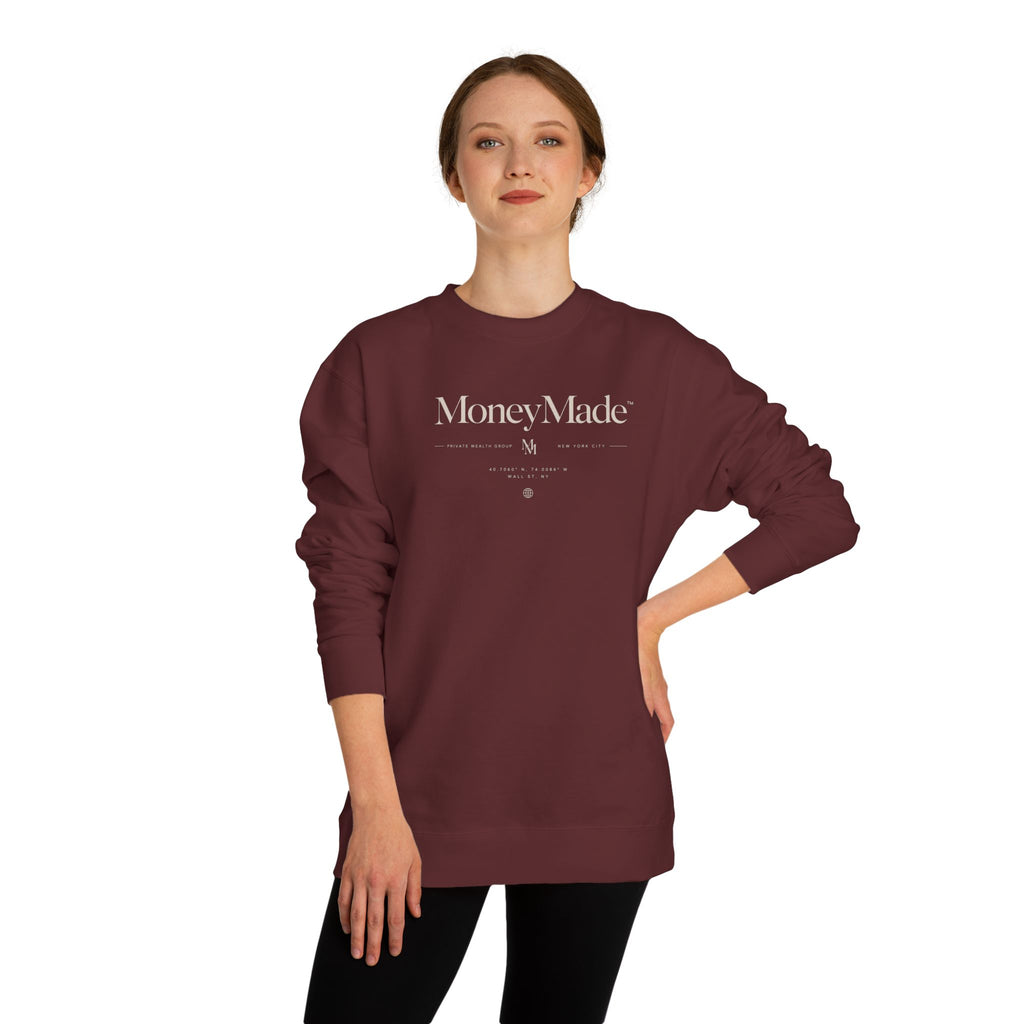 MoneyMade Crewneck Sweatshirt — Minimalist Logo Financial Streetwear