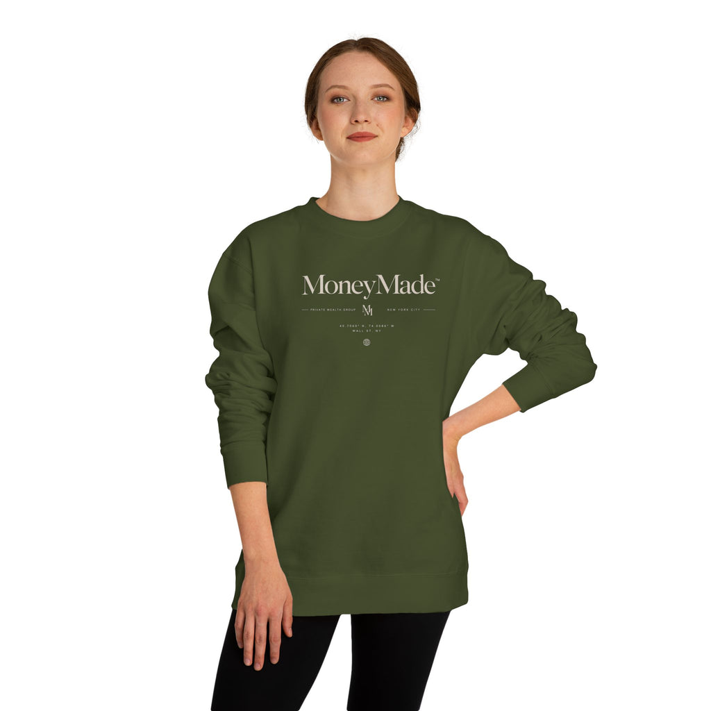 MoneyMade Crewneck Sweatshirt — Minimalist Logo Financial Streetwear