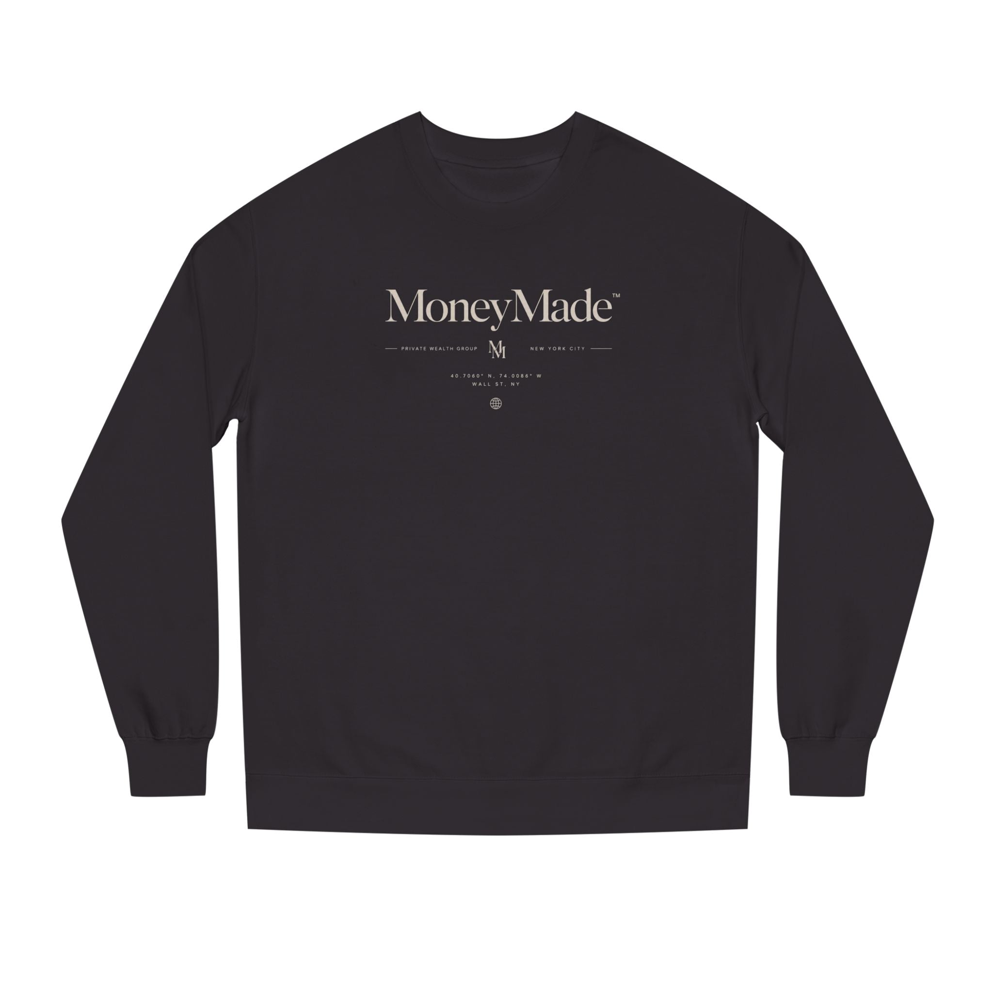 MoneyMade Crewneck Sweatshirt — Minimalist Logo Financial Streetwear