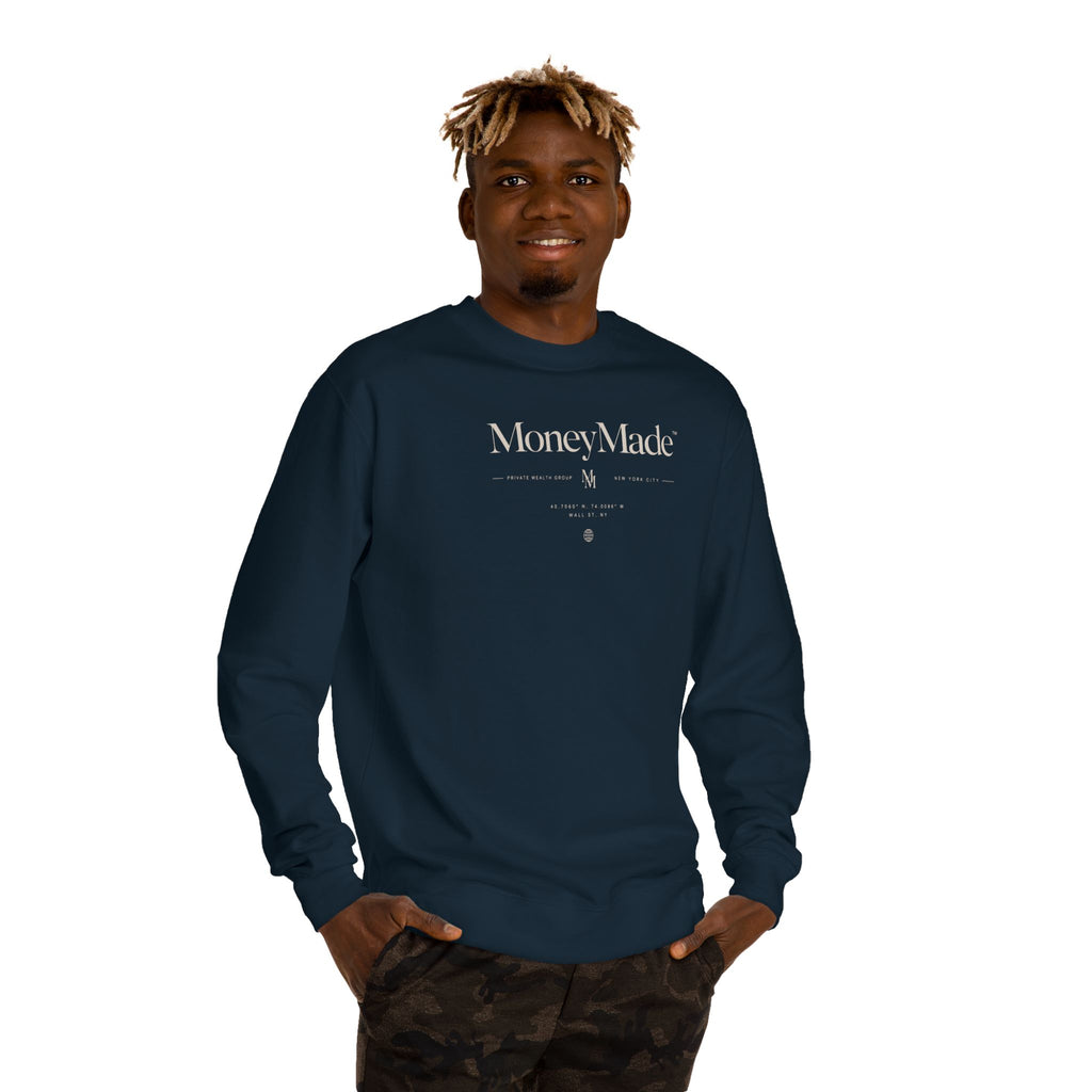 MoneyMade Crewneck Sweatshirt — Minimalist Logo Financial Streetwear